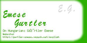 emese gurtler business card
